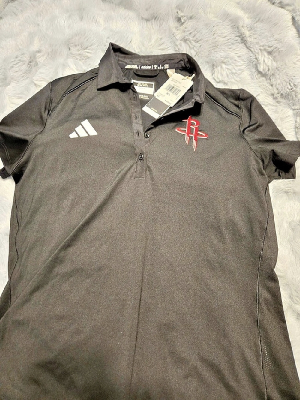 NWT Adidas Women's Houston Rockets AeroReady Classic Polo Shirt Black XL